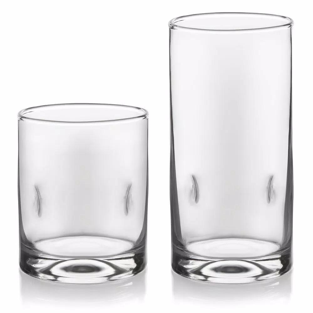 Libbey Impressions 16-Piece Glassware Set, Clear Cooler and Rocks Glasses