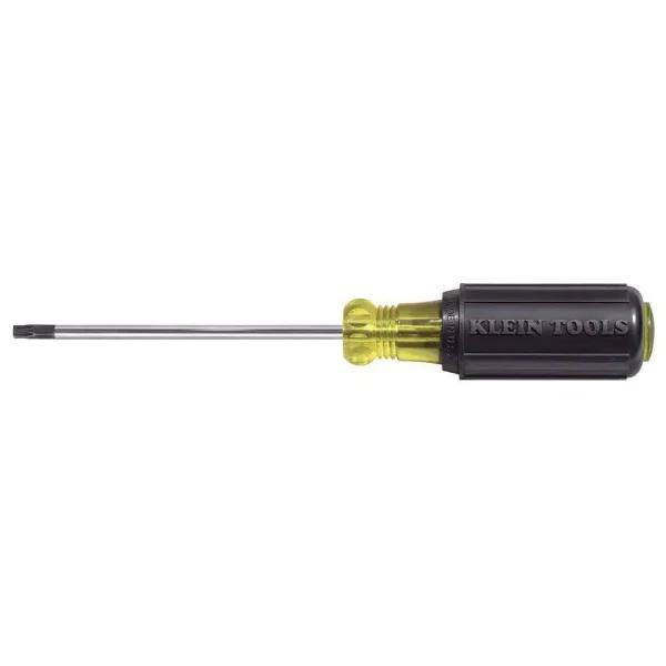 Klein Tools T25 Torx Screwdriver with 4 in. Round Shank and Cushion Grip Handle