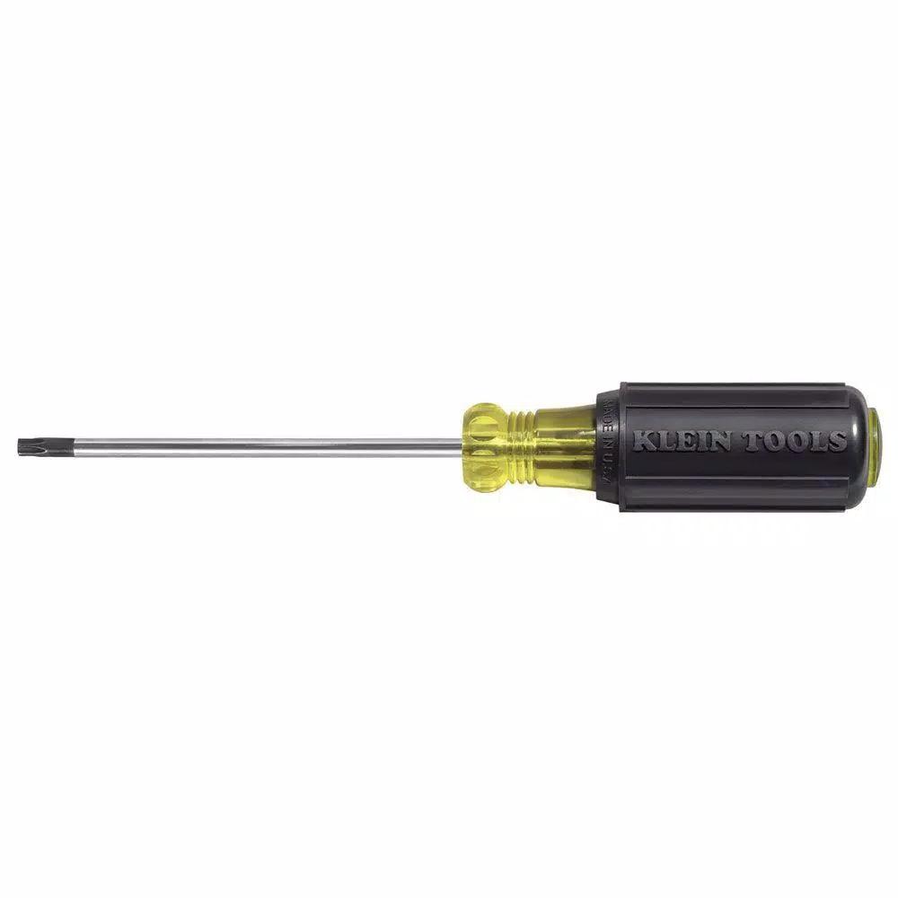 Klein Tools T25 Torx Screwdriver with 4 in. Round Shank and Cushion Grip Handle