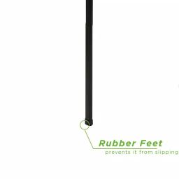 Mind Reader 6-Bar Freestanding Towel Rack, Black Metal Bathroom Towel Stand thumbnail 6