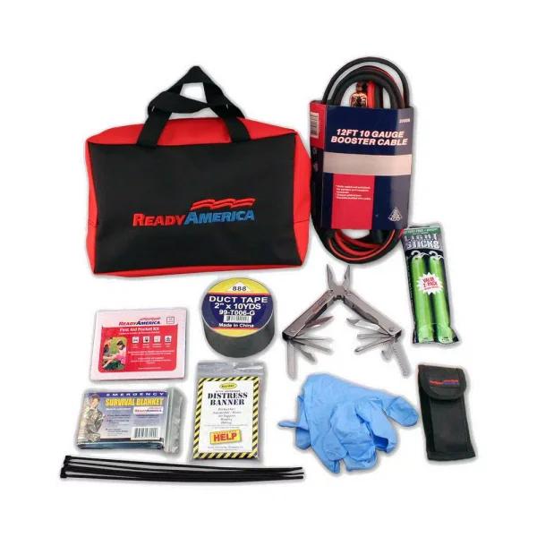 Ready America Roadside Essentials Kit with Jumper Cables and First Aid Kit