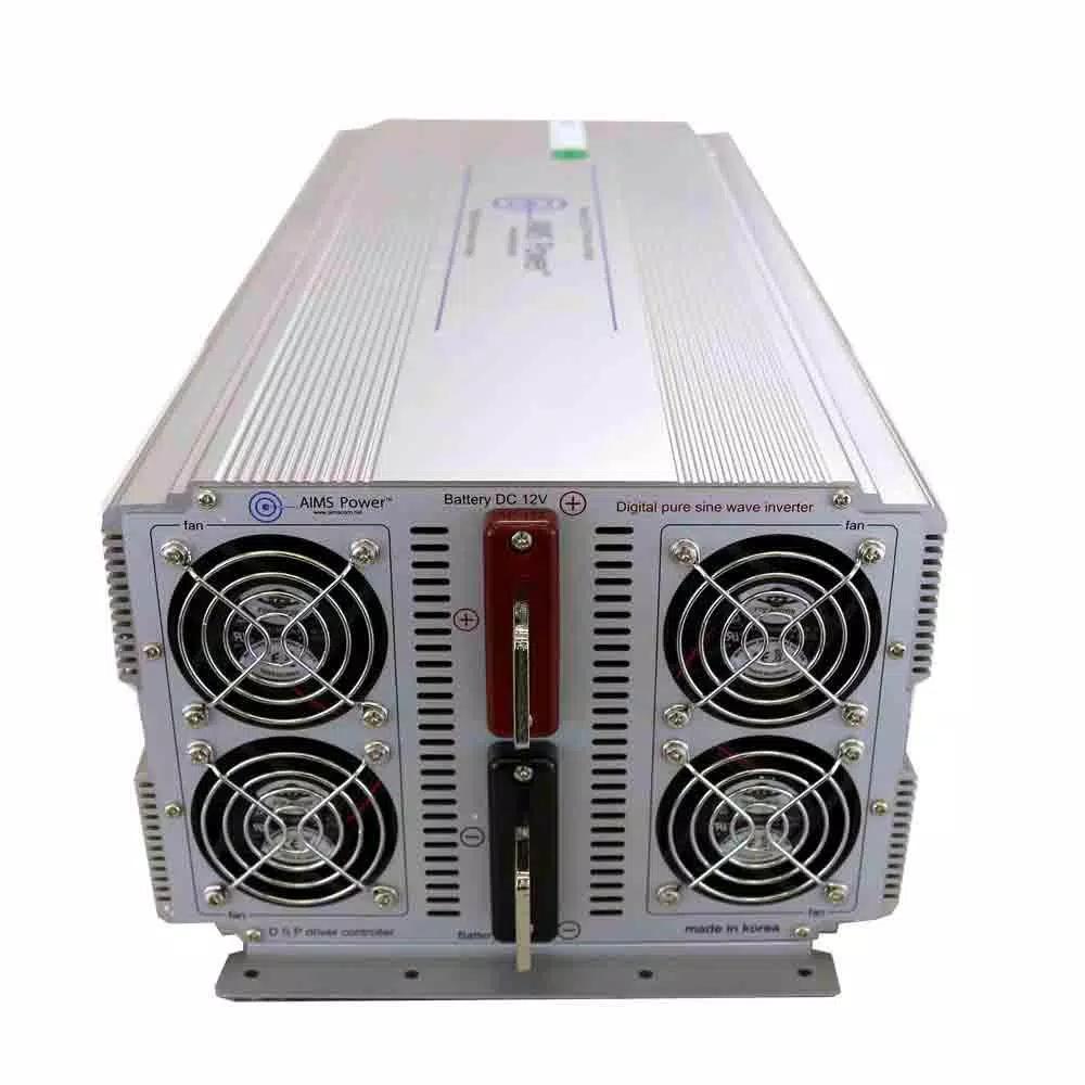 AIMS POWER 5000W Pure Sine Wave Industrial Grade Power Inverter, 48V DC to 120V AC, 10000W Surge