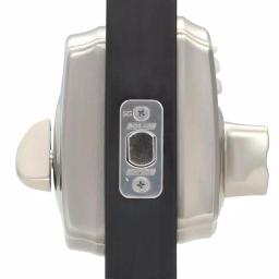 Schlage Camelot Satin Nickel Keypad Electronic Deadbolt and Georgian Knob Set thumbnail 2