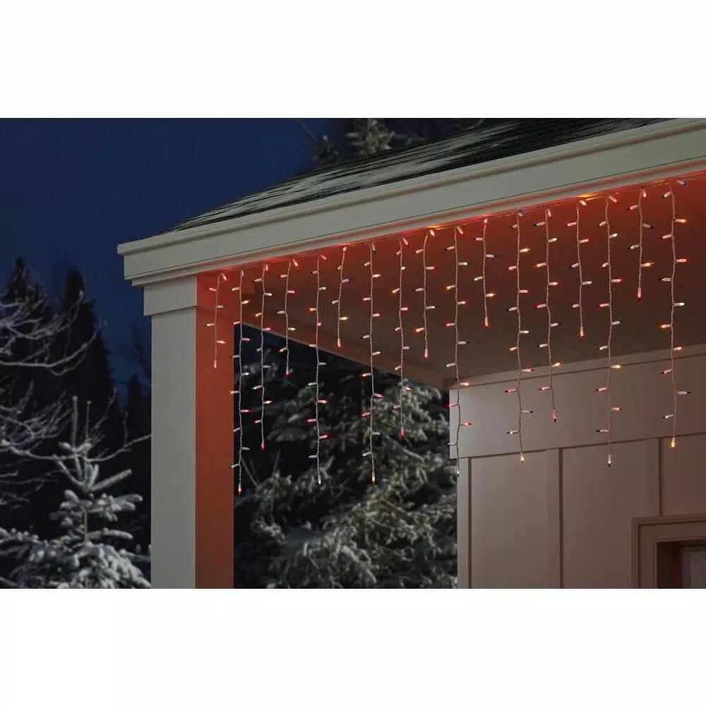 Home Accents Holiday 300 Multi-Color High Density Plus Heavy Duty Icicle String Lights, 600 Total Bulbs