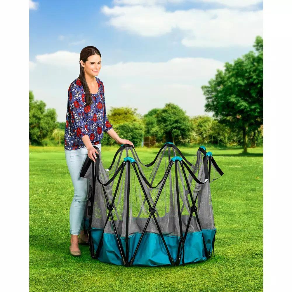 Regalo 8-Panel My Play Deluxe Portable Play Yard, 26 in. High with Attachable Canopy, Blue
