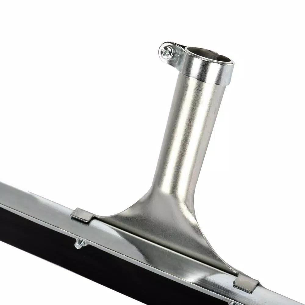 Alpine Industries 24 in. Heavy-Duty Curved Floor Squeegee, Steel Frame, Black