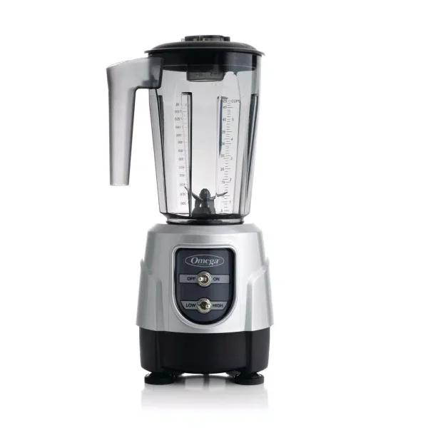 Omega 1 HP 2-Speed Silver Blender with 48 oz. Tritan Container