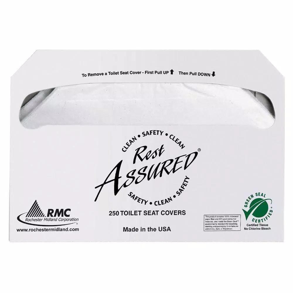 RMC White Disposable Toilet Seat Covers, 5000 Count Bulk Carton