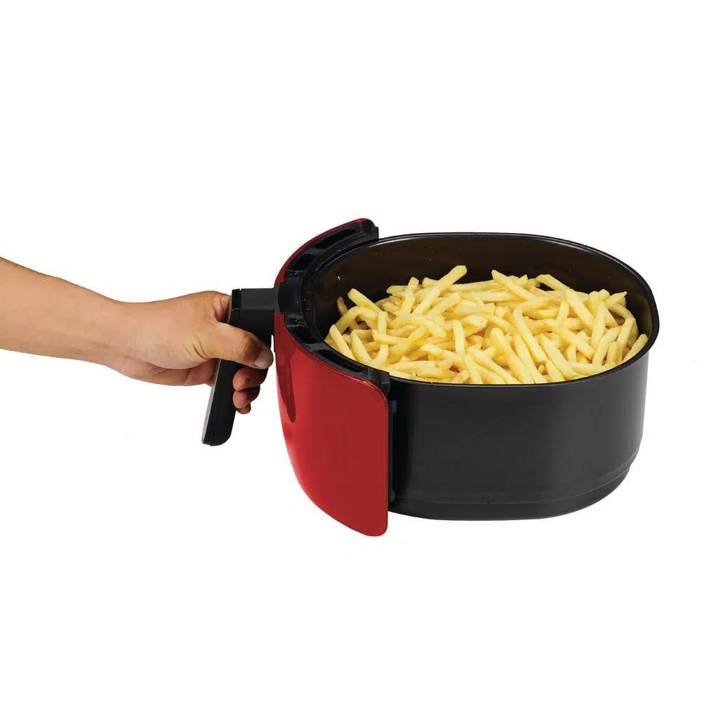 GoWISE USA 7.0 Qt. Red Electric Air Fryer with 8-in-1 Smart Programs and Recipe Book