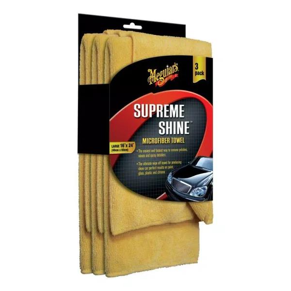 Meguiar's Supreme Shine Microfiber Towel (3-Pack) - Ultra Plush Buffing Towels
