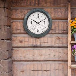 La Crosse Technology La Crosse Clock Company 18 in. Hamilton Metal Analog Quartz Indoor/Outdoor Wall Clock thumbnail 5