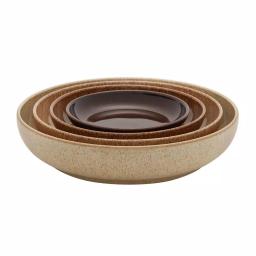 Denby Studio Craft 4-Piece Nesting Bowl Set, Brown Clay Serving Bowls thumbnail 5