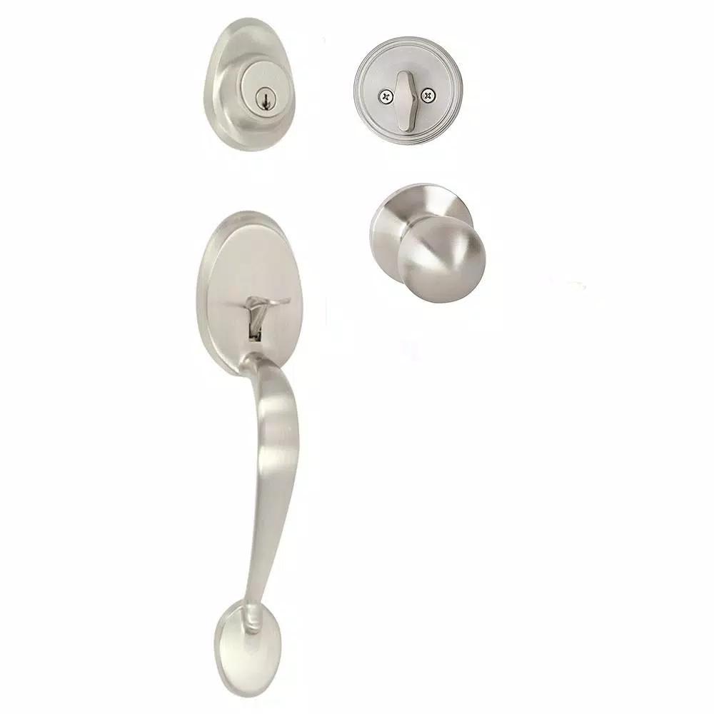 Delaney Tralee Satin Nickel Single Cylinder Deadbolt Entry Door Handleset