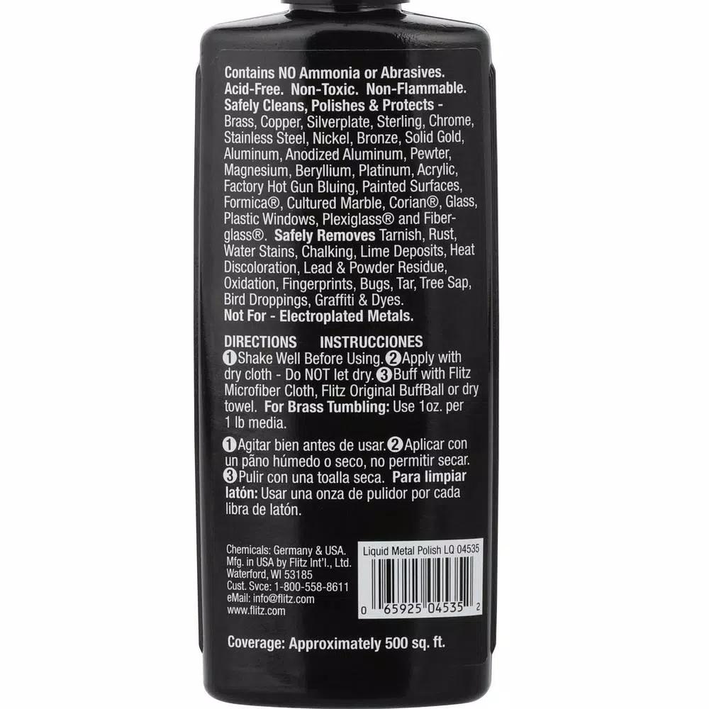 Flitz All-Purpose Metal Liquid Cleaner and Polish, 3.4 oz.