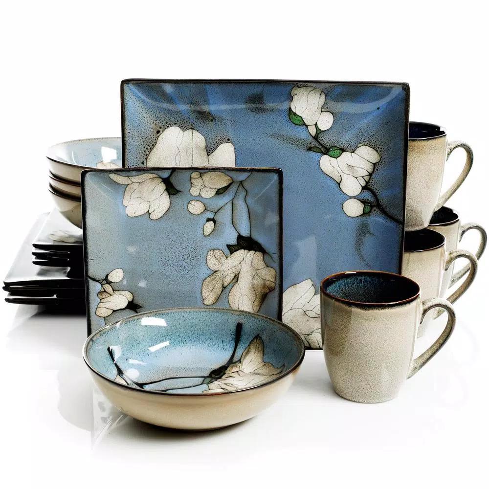 GIBSON elite The Gibson Bloomington 16-Piece Stoneware Dinnerware Set, Service for 4
