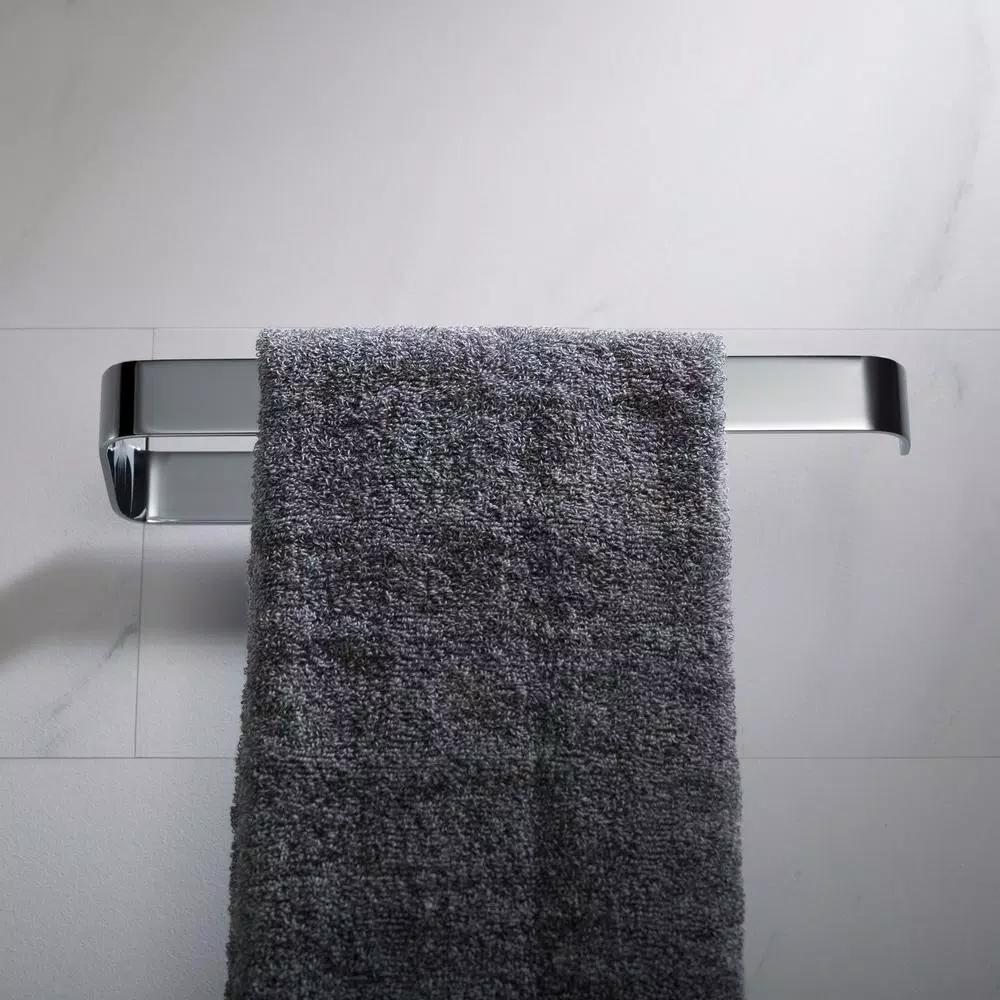 KRAUS Stelios Chrome Bathroom Towel Ring - Solid Brass Hand Towel Holder