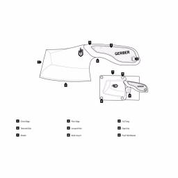 Gerber Tri-Tip Mini Cleaver 3 in. Fixed Blade Knife with Multi-Mount Sheath thumbnail 5