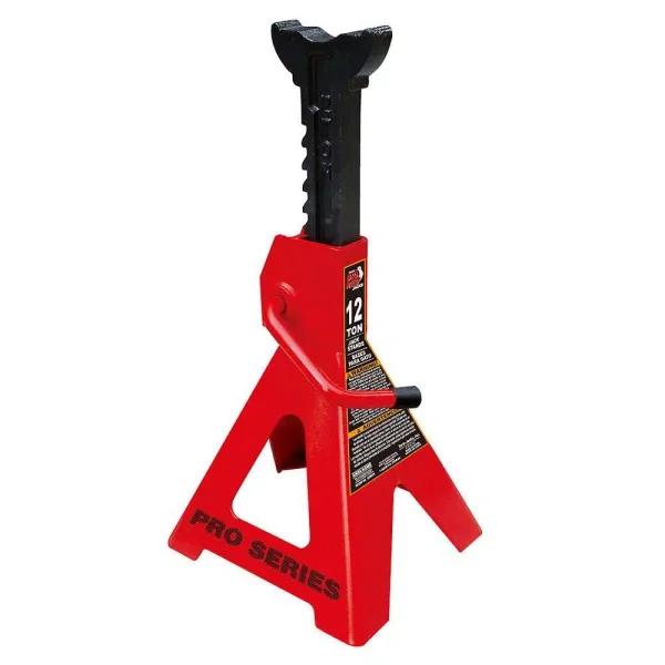 Big Red 12-Ton Steel Jack Stands, 2-Pack Heavy-Duty Ratcheting Stands