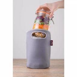 Kilner 34 oz Glass Make and Take Salad Jar Set with Neoprene Pouch and Stainless Steel Spork thumbnail 2