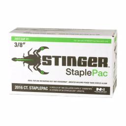 Stinger 3/8 in. StaplePac 21 Gauge Galvanized Steel Staples and Caps, 2016 Count thumbnail 2