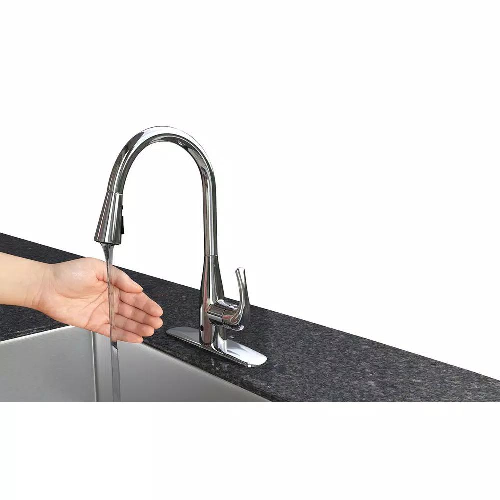 Flow Series Motion Activated Single-Handle Pull-Down Kitchen Faucet, Chrome (3-Pack)