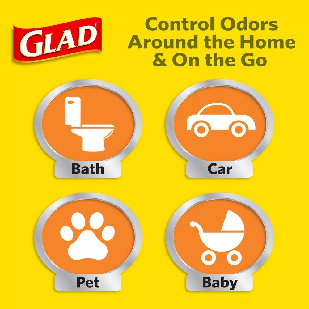 Glad OdorShield Quick-Tie Small Trash Bags, 4 Gal, Fresh Clean Scent, 26 Count