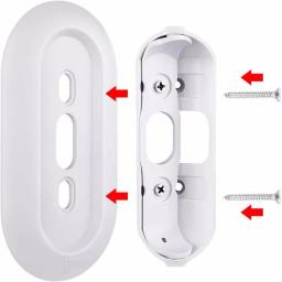 Wasserstein Wall Plate and Adjustable Angle Mount Bundle for Google Nest Hello Video Doorbell, White thumbnail 4