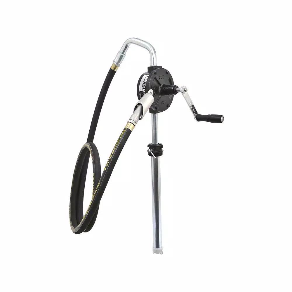 Lincoln Industrial Lincoln LIN1385H 3-Vane Rotary Barrel Pump with Hose for 16-55 Gal Drums