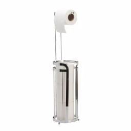 Bath Bliss Mod Collection Toilet Paper Holder and Reserve Stand with Storage in Chrome thumbnail 1