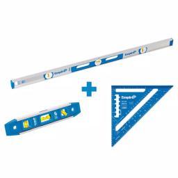 Empire 48 in. Magnetic Aluminum I-Beam Level, 7 in. Rafter Square, and 9 in. Torpedo Level Set thumbnail 1