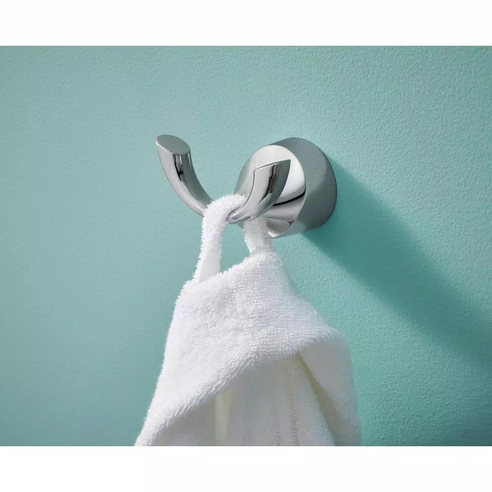MOEN Idora Chrome Robe Hook with Press and Mark Installation Technology