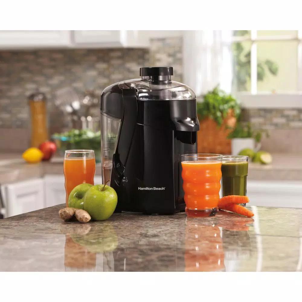 Hamilton Beach HealthSmart 400-Watt Centrifugal Juice Extractor, 12 oz. Capacity, Black
