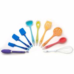 Ozeri 11-Piece All-In-One Silicone Kitchen Utensil Set with Utensil Holder, Multicolor thumbnail 6