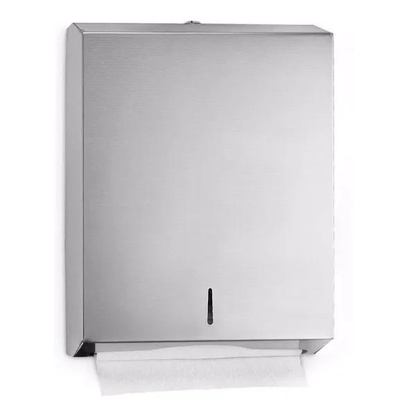 Alpine Industries Brushed Stainless Steel C-Fold and Multi-Fold Paper Towel Dispenser
