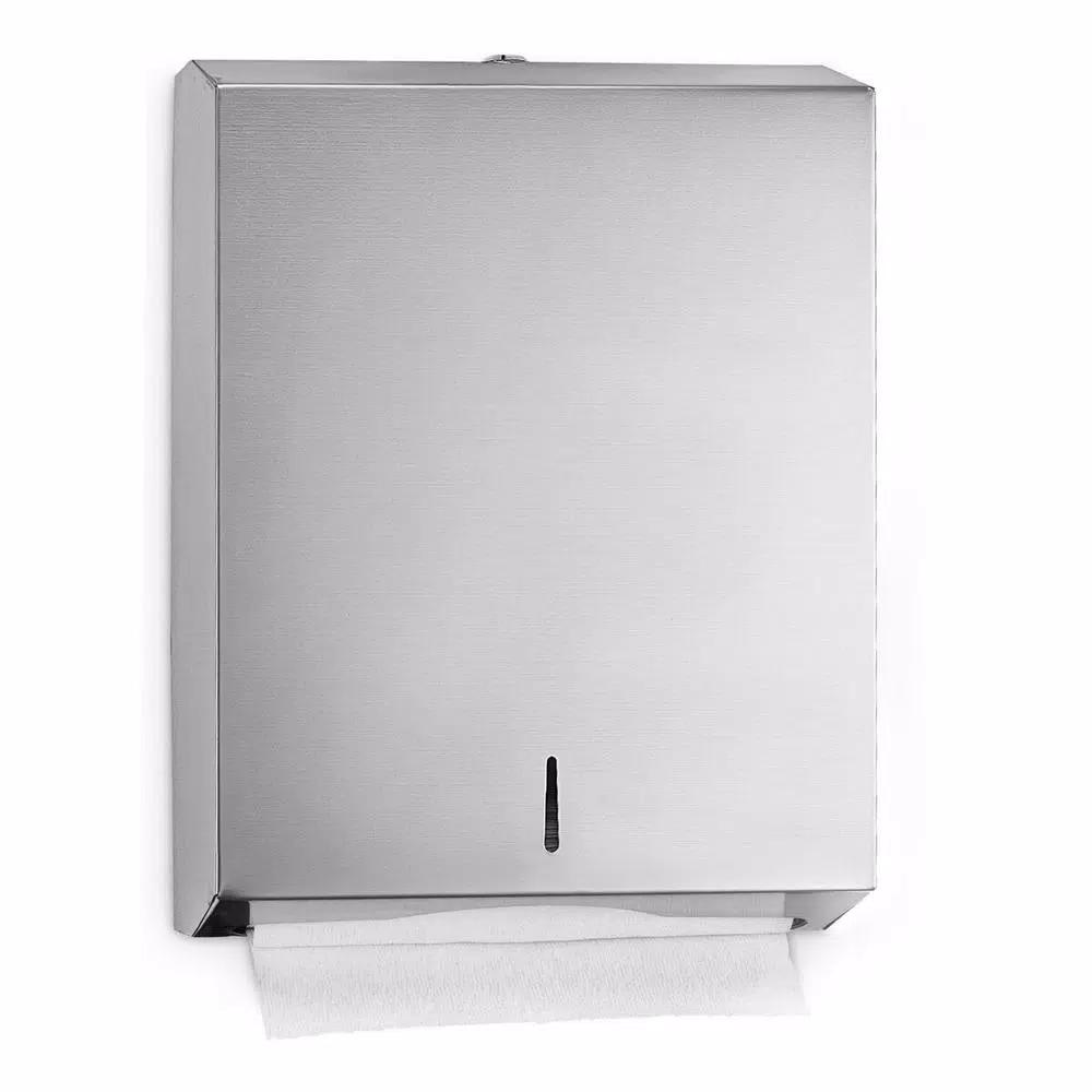 Alpine Industries Brushed Stainless Steel C-Fold and Multi-Fold Paper Towel Dispenser