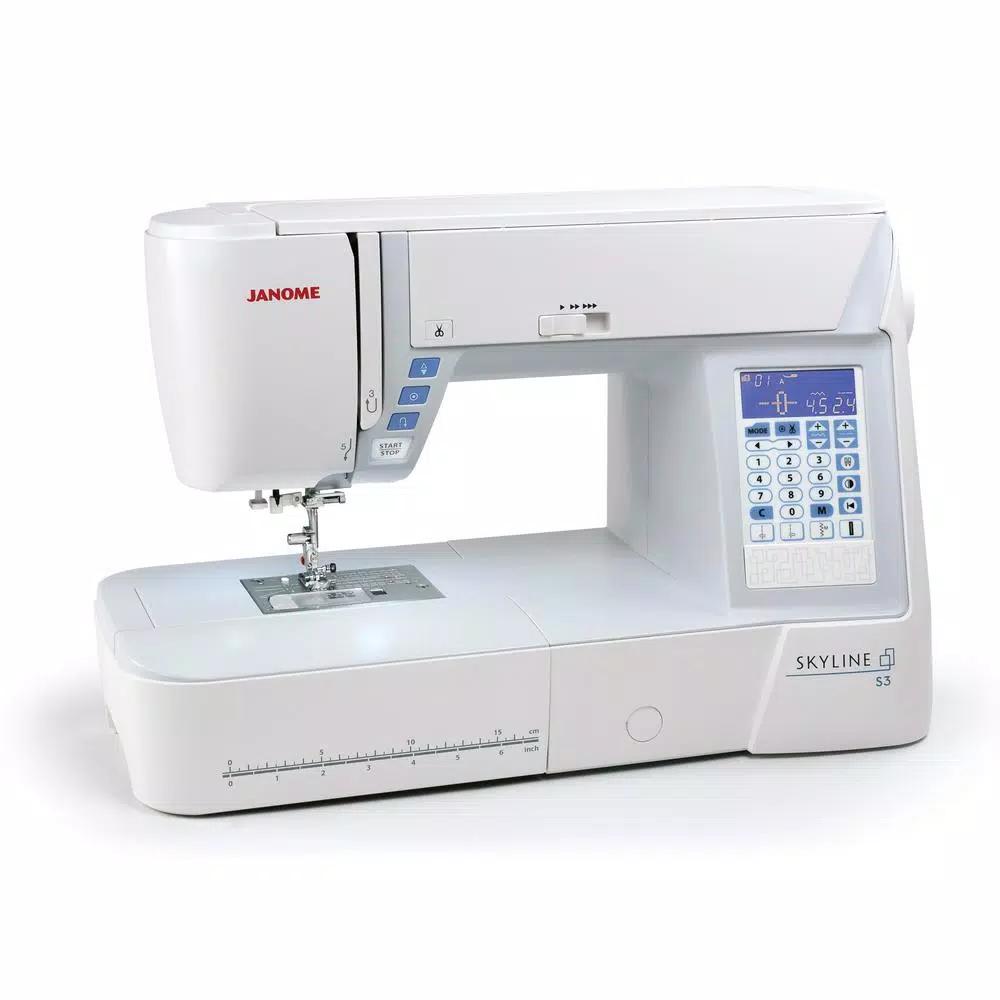 Janome Skyline S3 120-Stitch Sewing Machine with Large Workspace and Superior Feed System Plus