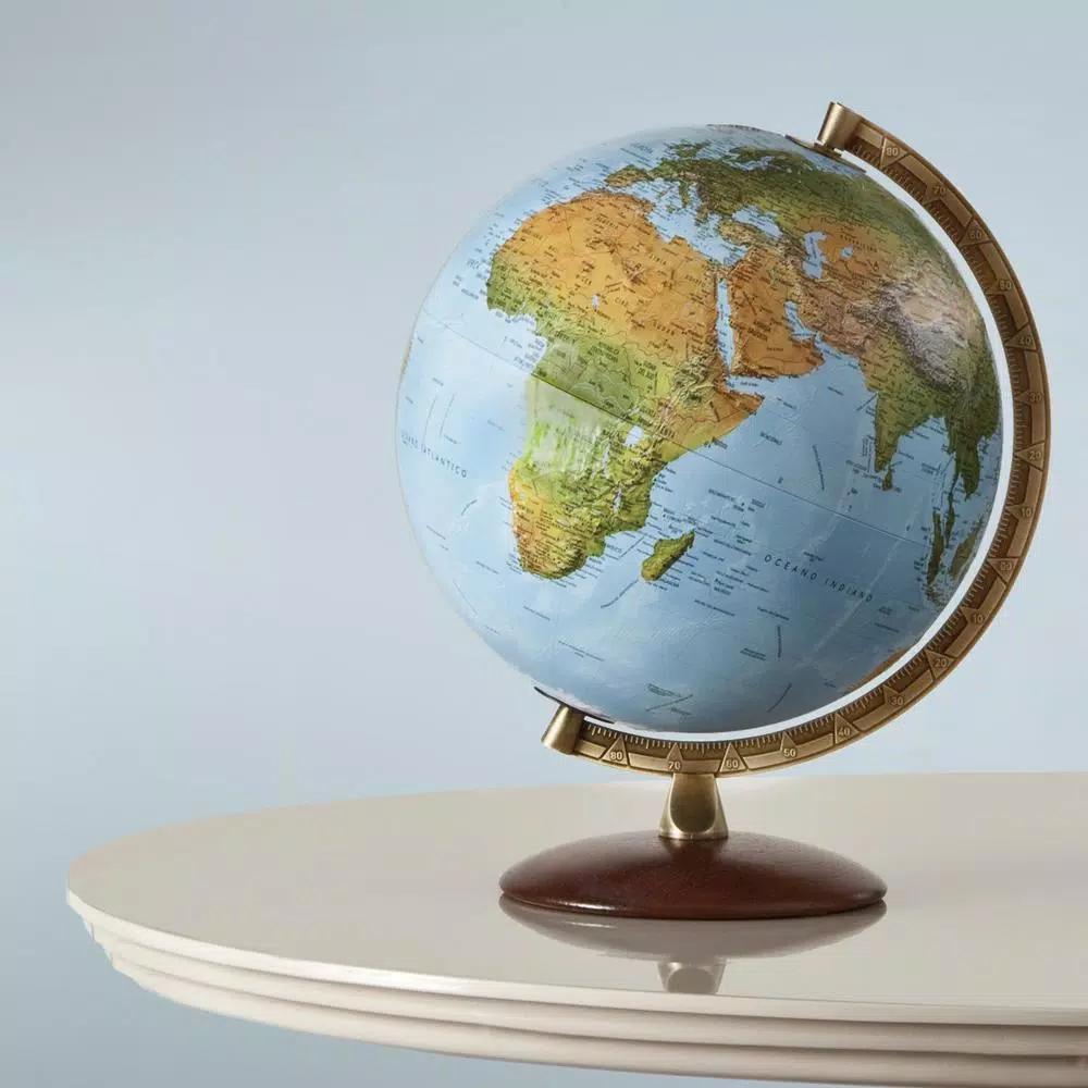 Waypoint Geographic Primus 12 in. Raised Relief Desktop Globe with Illumination and Hardwood Base