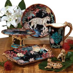 Certified International Exotic Jungle 3-D Ceramic Cake Stand, 12.25 in. thumbnail 2
