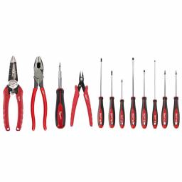 Milwaukee 12-Piece Electrician's Hand Tool Set with Pliers, Cutters, and Screwdrivers thumbnail 1