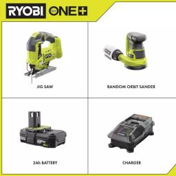 RYOBI 18V ONE+ Cordless Orbital Jig Saw and 5 in. Random Orbit Sander Combo Kit with 2.0 Ah Battery and Charger thumbnail 2