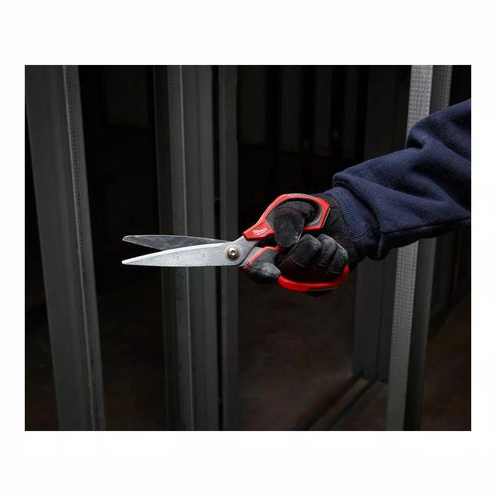 Milwaukee Jobsite Straight Scissors with 25 ft. Compact Tape Measure Set