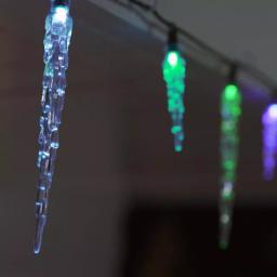 Novolink 25-Light Wi-Fi RGB Color-Changing LED Icicle String Lights, Works with Alexa & Google Home thumbnail 3