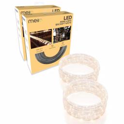 DEERPORT DECOR 16 ft. Soft White LED Rope Light 360° Directional Shine, Indoor/Outdoor Decoration (2-Pack) thumbnail 3