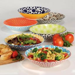 Certified International Chelsea Multicolored Porcelain 9 in. 32 oz. Dinner Bowls, Set of 6 thumbnail 2