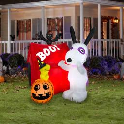 Gemmy 6 ft. Snoopy Dog House Halloween Airblown Inflatable Decor thumbnail 3
