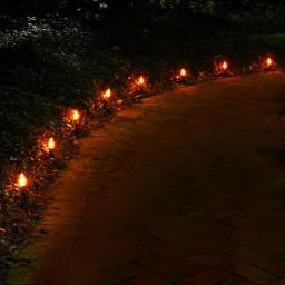 LUMABASE Electric Orange Halloween Pathway Lights with 8 Flickering Flame Effect Bulbs thumbnail 5