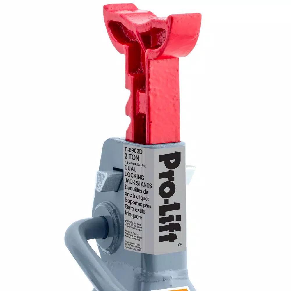 Pro-Lift 2-Ton Double Pin Jack Stands Pair - 4000 lb Capacity Heavy Duty Steel