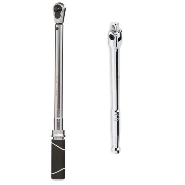 Husky 1/2 in. Drive Torque Wrench and 15 in. Breaker Bar Combo Set