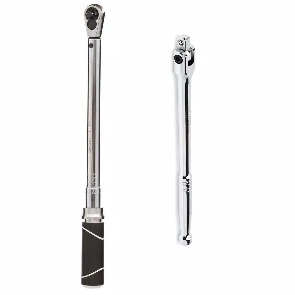 Husky 1/2 in. Drive Torque Wrench and 15 in. Breaker Bar Combo Set