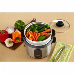 IMUSA 20-Cup Stainless Steel Rice Cooker with Non-Stick Interior and Steamer Insert thumbnail 8